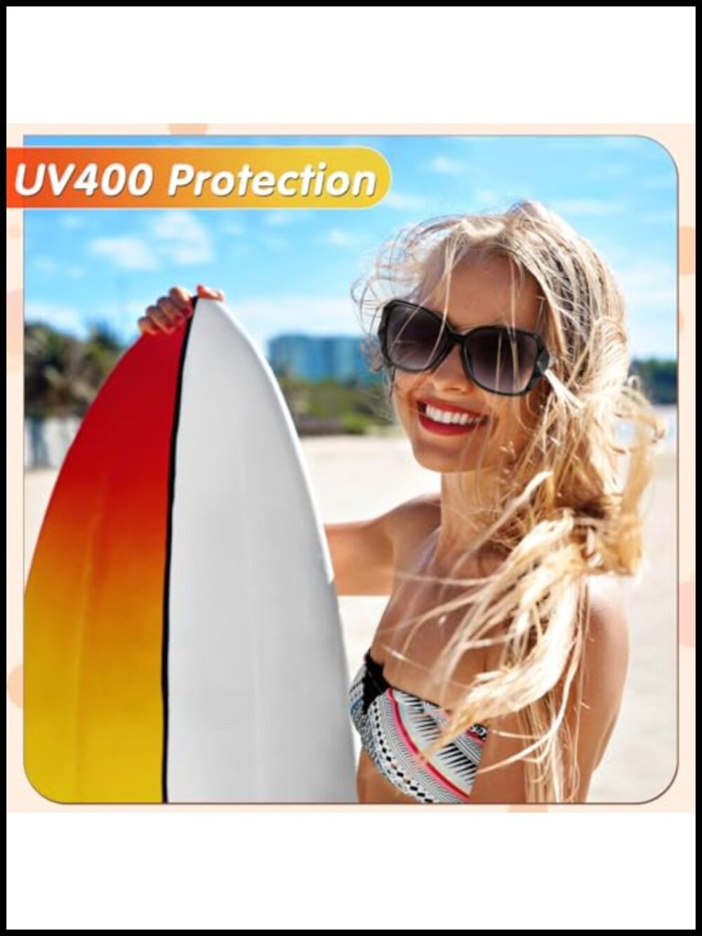 Women's Oversized Sunglasses UV400 Protection Gradient Lens, Lightweight - Picture 5 of 6